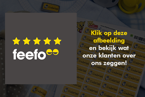 My Nametags Feefo reviews Gold Trusted Service Award