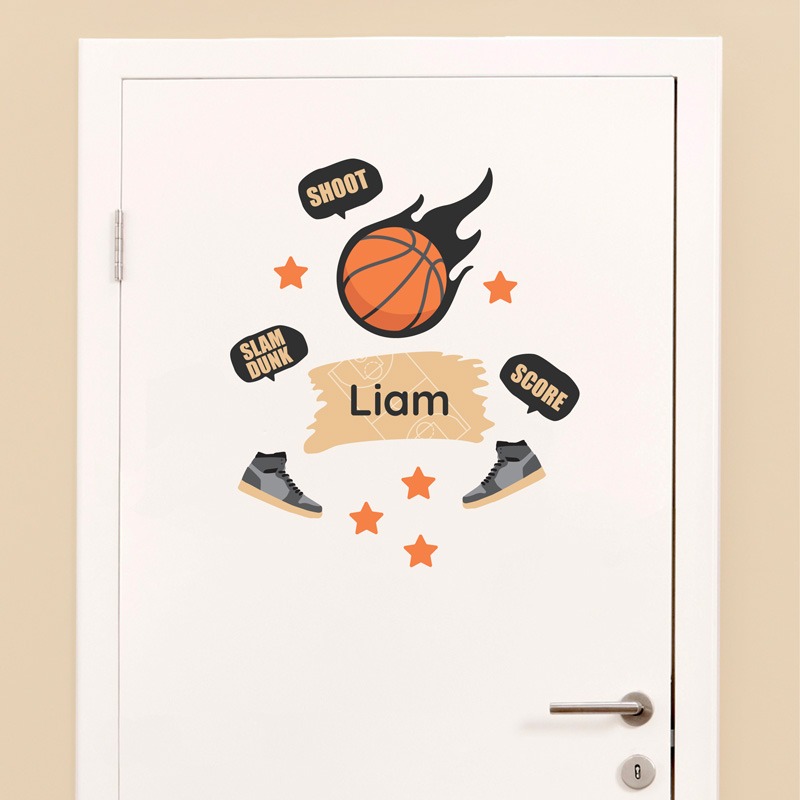 Door sticker sport theme